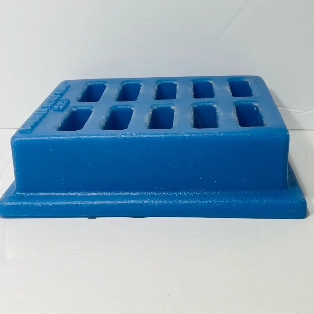 Dog Grooming Blade Caddy Vintage Double K Blue 5353 Holds 10 Clipper Reg Blades